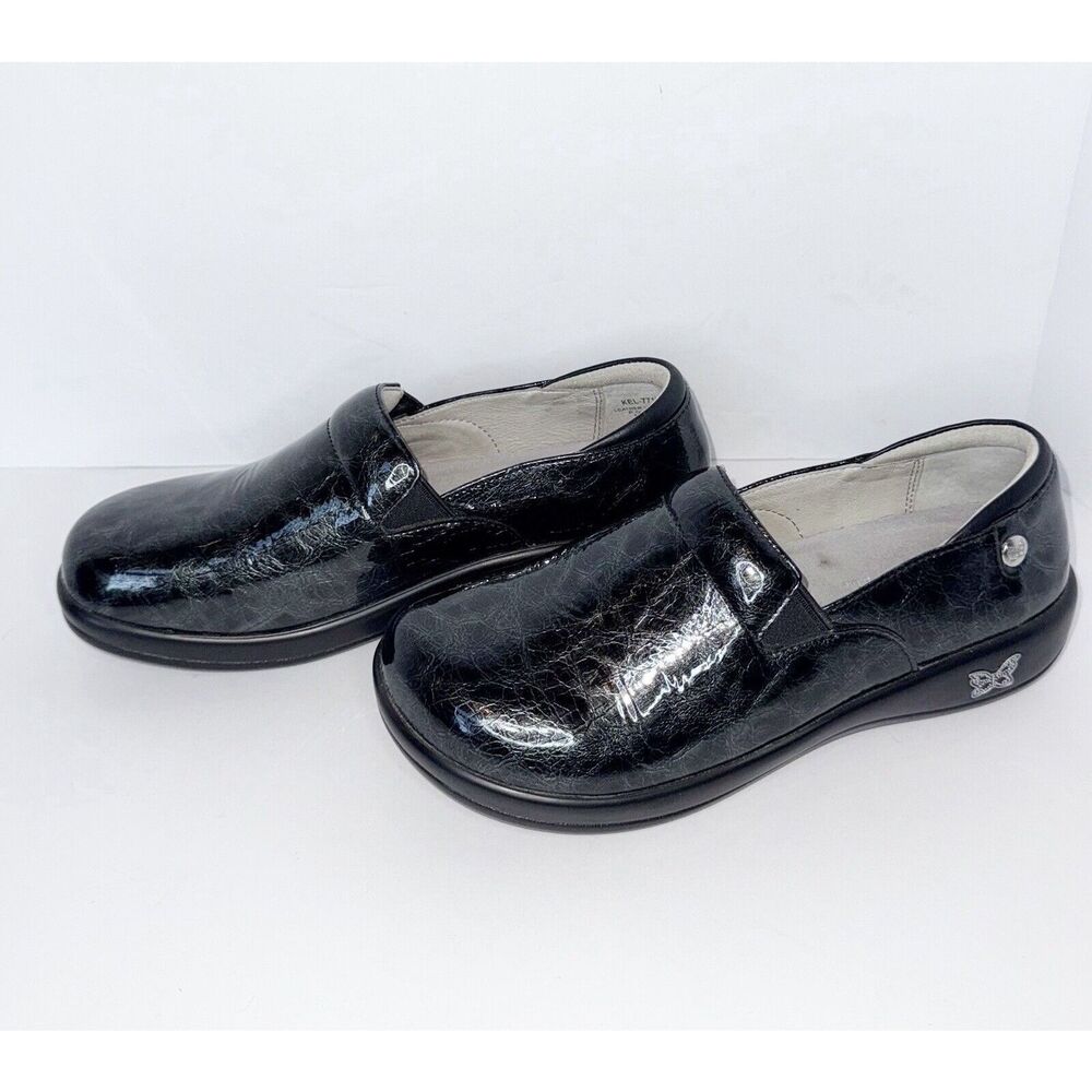 Alegria Shoes Keli Clog Loafer Slip On Patent Leather Shiny Comfort Padded 39/9